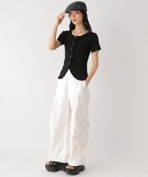 Heather(ヘザー)の「フリルデザインニット(半袖) 452799(ニット/セーター・レディース・ブルーグレー/ブラック/オフホワイト/レッド・FREE)」の18枚目の写真