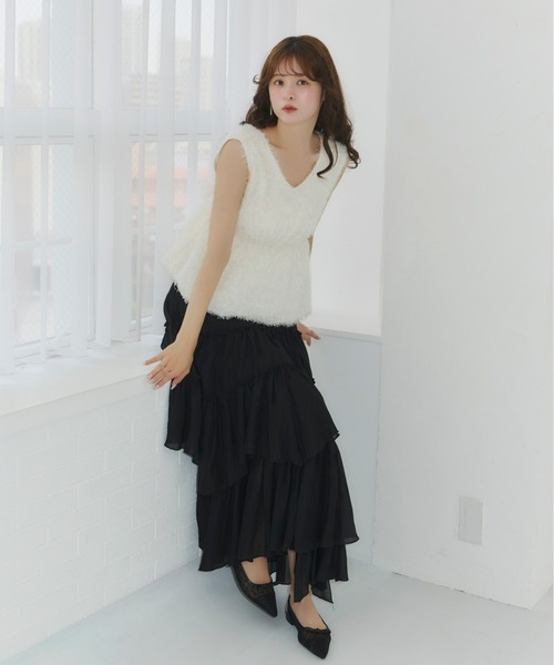 Olu.(オルドット)の「シャギーリボントップス(その他トップス・レディース・ベビーピンク/ホワイト/ベージュ・FREE)」の8枚目の写真