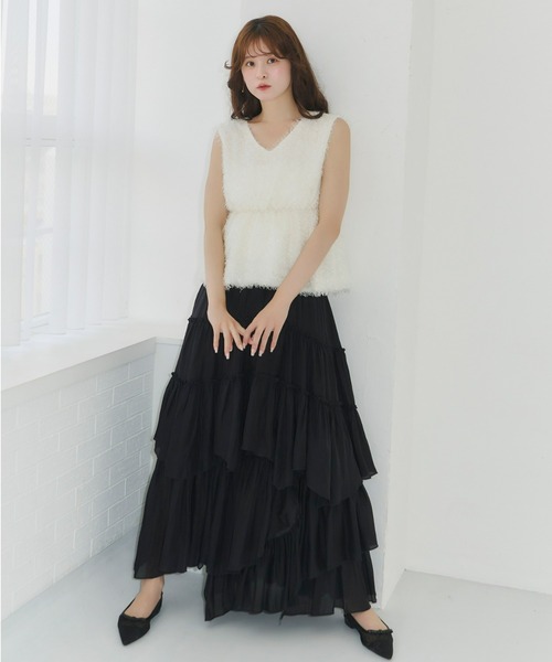 Olu.(オルドット)の「シャギーリボントップス(その他トップス・レディース・ベビーピンク/ホワイト/ベージュ・FREE)」の9枚目の写真