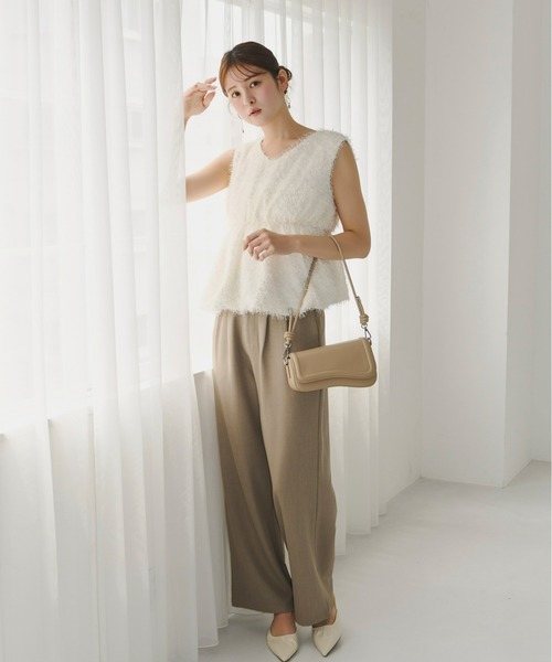 Olu.(オルドット)の「シャギーリボントップス(その他トップス・レディース・ベビーピンク/ホワイト/ベージュ・FREE)」の5枚目の写真