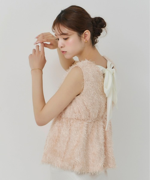 Olu.(オルドット)の「シャギーリボントップス(その他トップス・レディース・ベビーピンク/ホワイト/ベージュ・FREE)」の15枚目の写真