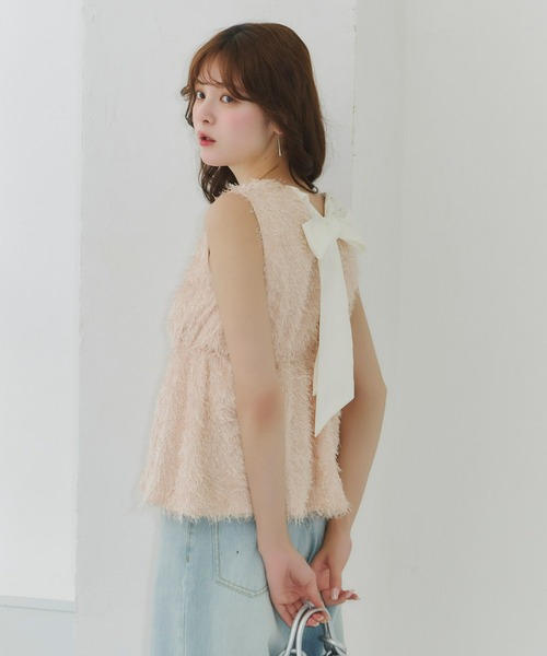 Olu.(オルドット)の「シャギーリボントップス(その他トップス・レディース・ベビーピンク/ホワイト/ベージュ・FREE)」の19枚目の写真