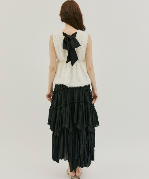 Olu.(オルドット)の「シャギーリボントップス(その他トップス・レディース・ベビーピンク/ホワイト/ベージュ・FREE)」の14枚目の写真