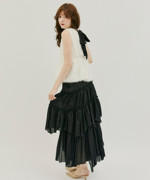 Olu.(オルドット)の「シャギーリボントップス(その他トップス・レディース・ベビーピンク/ホワイト/ベージュ・FREE)」の10枚目の写真