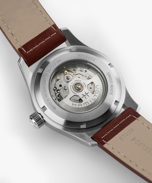 HAMILTON（ハミルトン）の「HAMILTON [ハミルトン] 腕時計 Khaki Field （カーキ フィールド）  オート 自動巻き 42MM グリーン×ブラウン（アナログ腕時計・メンズ・グリーン・FREE）」の6枚目の写真