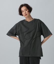 カーブデザインTシャツ 327853