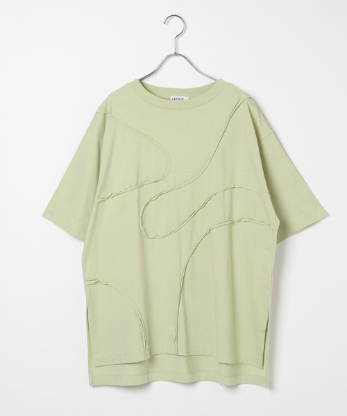 LEPSIM(レプシィム)の「カーブデザインTシャツ 327853(Tシャツ/カットソー・レディース・アイボリー/チャコールグレー/ライトグリーン・FREE)」の17枚目の写真