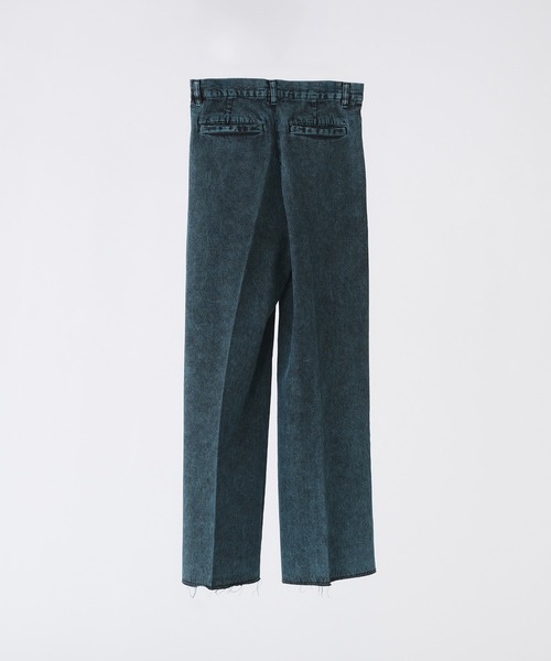 CUT-OFF WIDE STRAIGHT DENIM PANTS/カットオフワイドストレートデニム