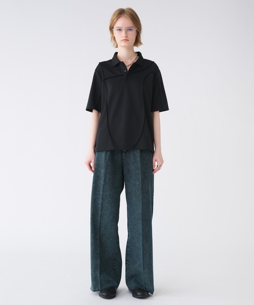 selle glant（セレグランテ）の「CUT-OFF WIDE STRAIGHT DENIM PANTS/カットオフワイドストレートデニムパンツ（デニムパンツ・メンズ・ブラウン/ブラック/ブルーグリーン・SMALL/MEDIUM/LARGE）」の16枚目の写真