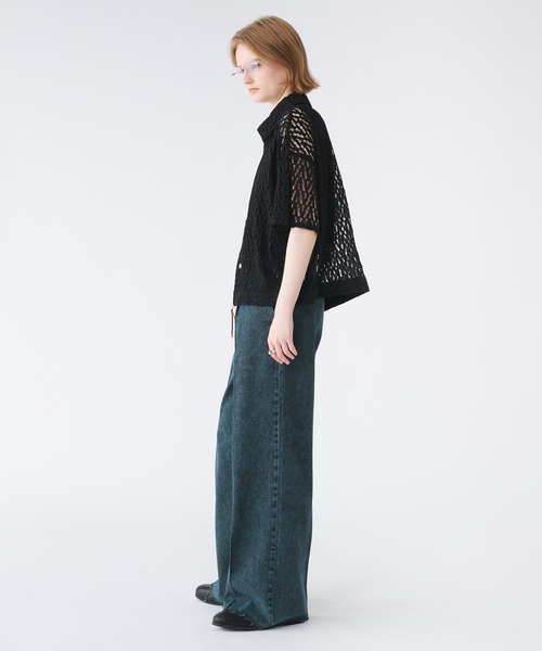 selle glant（セレグランテ）の「CUT-OFF WIDE STRAIGHT DENIM PANTS/カットオフワイドストレートデニムパンツ（デニムパンツ・メンズ・ブラウン/ブラック/ブルーグリーン・SMALL/MEDIUM/LARGE）」の11枚目の写真