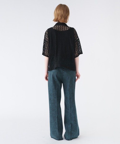 selle glant（セレグランテ）の「CUT-OFF WIDE STRAIGHT DENIM PANTS/カットオフワイドストレートデニムパンツ（デニムパンツ・メンズ・ブラウン/ブラック/ブルーグリーン・SMALL/MEDIUM/LARGE）」の12枚目の写真