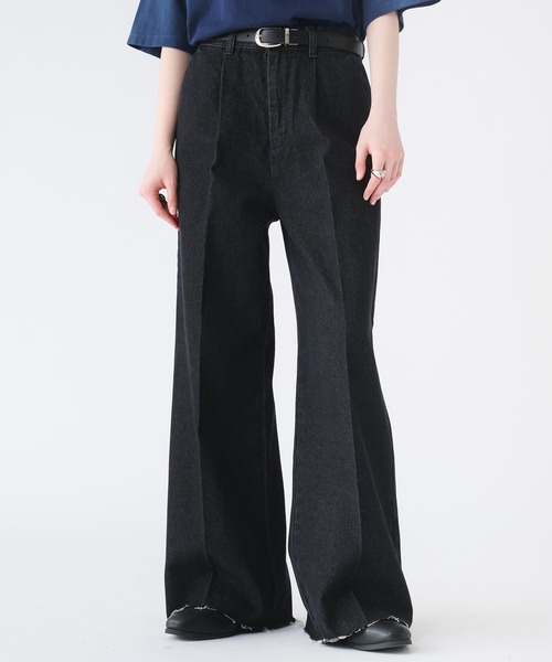 selle glant（セレグランテ）の「CUT-OFF WIDE STRAIGHT DENIM PANTS/カットオフワイドストレートデニムパンツ（デニムパンツ・メンズ・ブラウン/ブラック/ブルーグリーン・SMALL/MEDIUM/LARGE）」の17枚目の写真