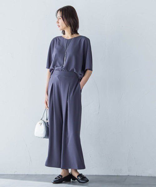 キレイ*リラックス ハーフスリーブブラウス≪洗濯機で洗える≫ LAUTREAMONT ブラウス シャツ キレイ×リラックス ハーフスリーブ