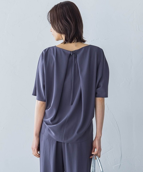 キレイ*リラックス ハーフスリーブブラウス≪洗濯機で洗える≫ LAUTREAMONT ブラウス シャツ キレイ×リラックス ハーフスリーブ