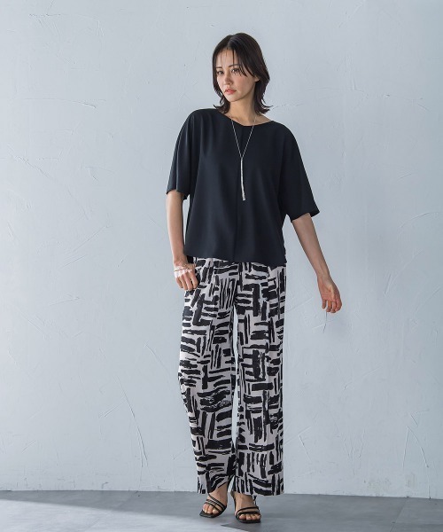 キレイ*リラックス ハーフスリーブブラウス≪洗濯機で洗える≫ キレイ×リラックス ハーフスリーブブラウス≪洗濯機で洗える≫（シャツ