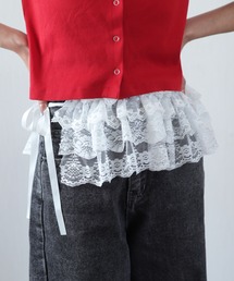 florist（フローリスト）の「【5タイプ展開】レイヤードレースリボンフリルベルト / ラップスカート（ベルト）」