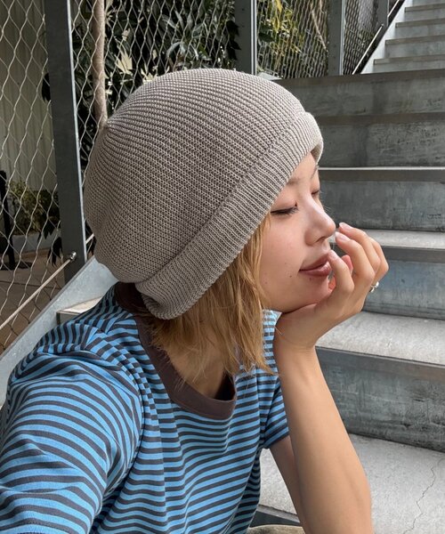 CIAOPANIC TYPY（チャオパニックティピー）の「【UNISEX】3WAYアソート麻タッチロールワッチ（ハット・レディース・アイボリー/ブラック/グレー/グリーン/ネイビー/イエロー・ONE SIZE）」の3枚目の写真