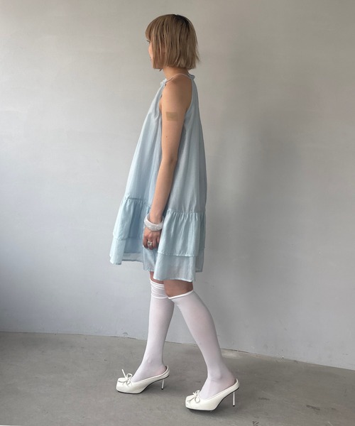 ホルターネック フリルミニワンピース FX25L036【Fano Studios