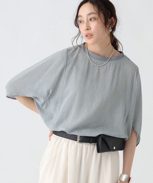 Elura（エルーラ）の「シアーメランジプルオーバー/324909（Tシャツ/カットソー・レディース・ライトブルー/ライトイエロー/ブラック/ホワイト・LARGE/MEDIUM）」の4枚目の写真