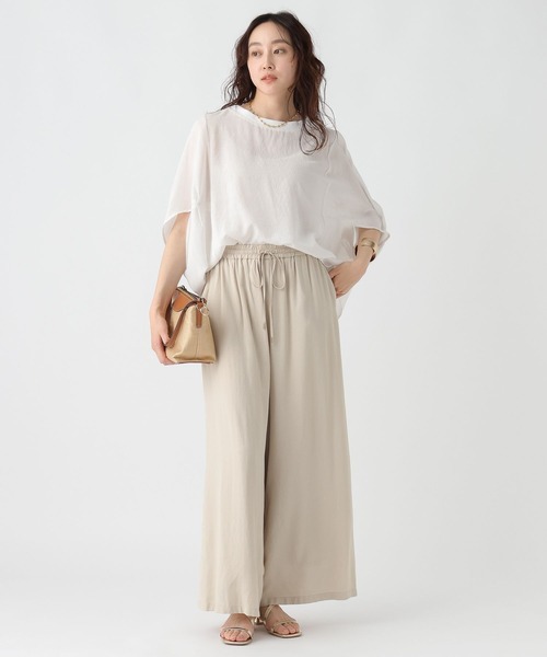 Elura（エルーラ）の「シアーメランジプルオーバー/324909（Tシャツ/カットソー・レディース・ライトブルー/ライトイエロー/ブラック/ホワイト・LARGE/MEDIUM）」の11枚目の写真