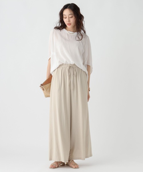 Elura（エルーラ）の「シアーメランジプルオーバー/324909（Tシャツ/カットソー・レディース・ライトブルー/ライトイエロー/ブラック/ホワイト・LARGE/MEDIUM）」の12枚目の写真