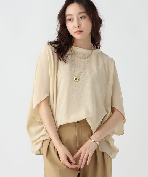 Elura（エルーラ）の「シアーメランジプルオーバー/324909（Tシャツ/カットソー・レディース・ライトブルー/ライトイエロー/ブラック/ホワイト・LARGE/MEDIUM）」の16枚目の写真