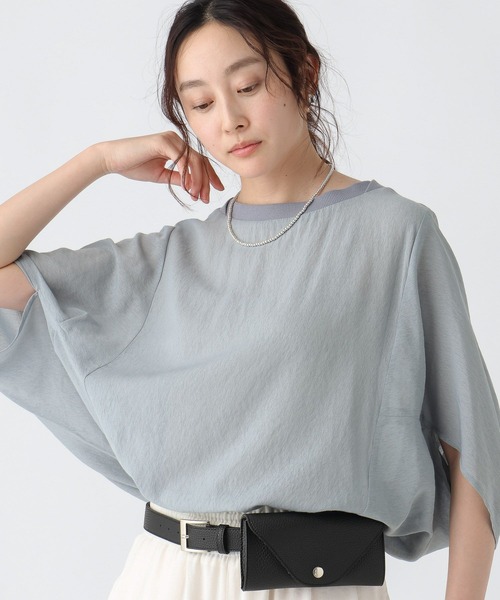 Elura（エルーラ）の「シアーメランジプルオーバー/324909（Tシャツ/カットソー・レディース・ライトブルー/ライトイエロー/ブラック/ホワイト・LARGE/MEDIUM）」の19枚目の写真