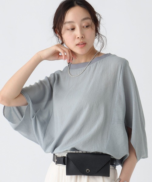 Elura（エルーラ）の「シアーメランジプルオーバー/324909（Tシャツ/カットソー・レディース・ライトブルー/ライトイエロー/ブラック/ホワイト・LARGE/MEDIUM）」の20枚目の写真