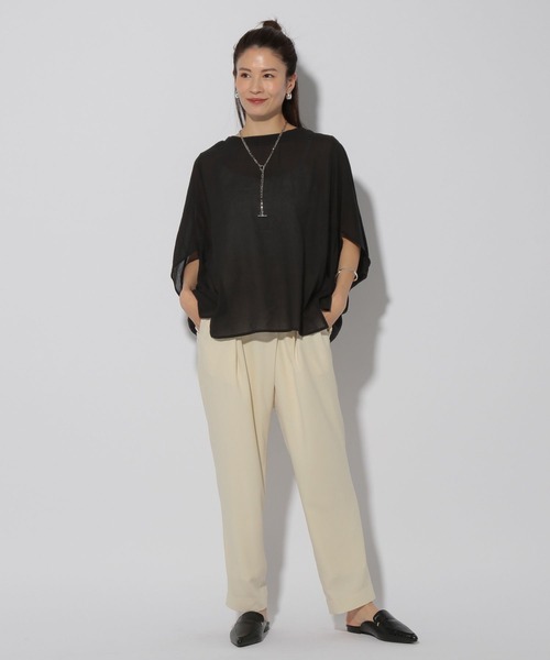 Elura（エルーラ）の「シアーメランジプルオーバー/324909（Tシャツ/カットソー・レディース・ライトブルー/ライトイエロー/ブラック/ホワイト・LARGE/MEDIUM）」の21枚目の写真