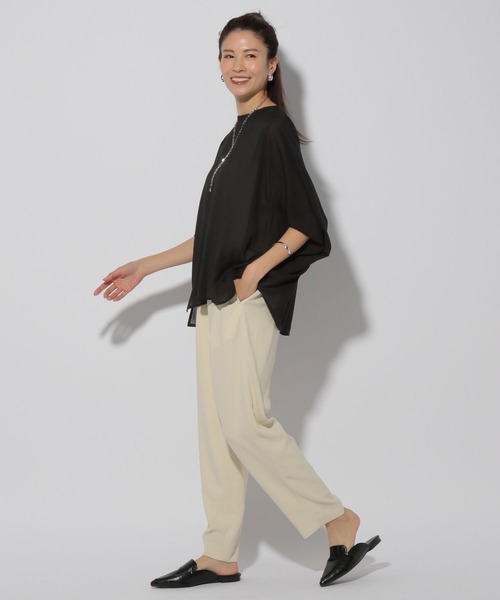 Elura（エルーラ）の「シアーメランジプルオーバー/324909（Tシャツ/カットソー・レディース・ライトブルー/ライトイエロー/ブラック/ホワイト・LARGE/MEDIUM）」の22枚目の写真