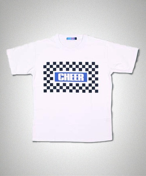 CHEER（チアー）の「チェッカーフラッグボックスロゴBIGTEE（Tシャツ/カットソー・レディース・ブルー/ピンク/ライム/レッド・S/M/L）」の11枚目の写真