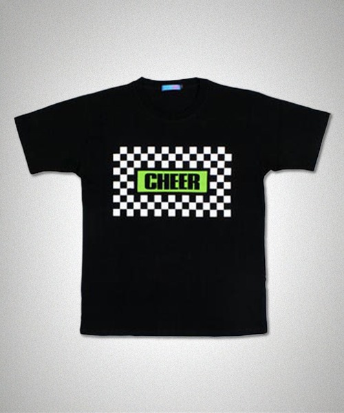 CHEER（チアー）の「チェッカーフラッグボックスロゴBIGTEE（Tシャツ/カットソー・レディース・ブルー/ピンク/ライム/レッド・S/M/L）」の12枚目の写真