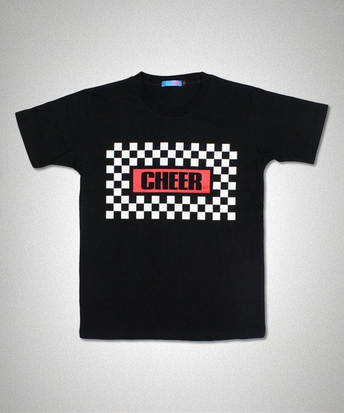 CHEER（チアー）の「チェッカーフラッグボックスロゴBIGTEE（Tシャツ/カットソー・レディース・ブルー/ピンク/ライム/レッド・S/M/L）」の8枚目の写真