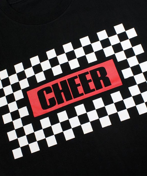 CHEER（チアー）の「チェッカーフラッグボックスロゴBIGTEE（Tシャツ/カットソー・レディース・ブルー/ピンク/ライム/レッド・S/M/L）」の10枚目の写真