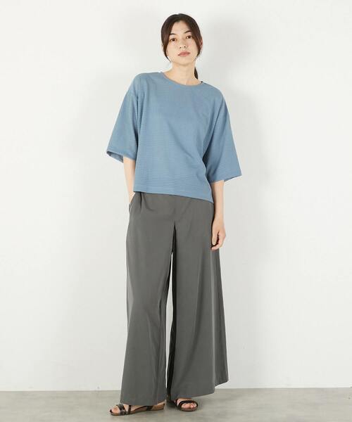 MELROSE claire(メルローズ クレール)の「【テンセルリネンセンタータックフレアパンツ】(その他パンツ・レディース・ネイビー/グレー/イエロー・2/3)」の14枚目の写真