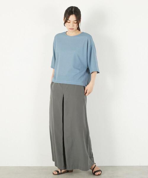 MELROSE claire(メルローズ クレール)の「【テンセルリネンセンタータックフレアパンツ】(その他パンツ・レディース・ネイビー/グレー/イエロー・2/3)」の15枚目の写真