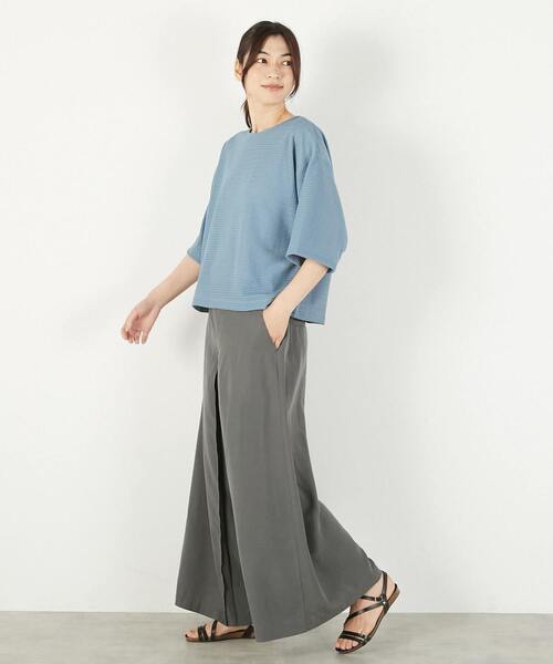 MELROSE claire(メルローズ クレール)の「【テンセルリネンセンタータックフレアパンツ】(その他パンツ・レディース・ネイビー/グレー/イエロー・2/3)」の16枚目の写真