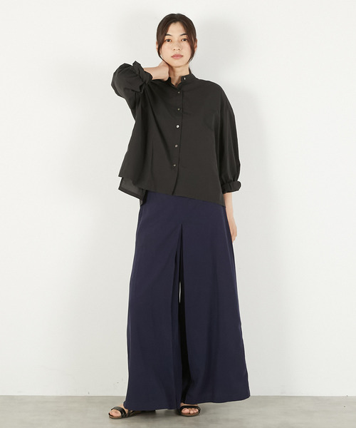 MELROSE claire(メルローズ クレール)の「【テンセルリネンセンタータックフレアパンツ】(その他パンツ・レディース・ネイビー/グレー/イエロー・2/3)」の22枚目の写真