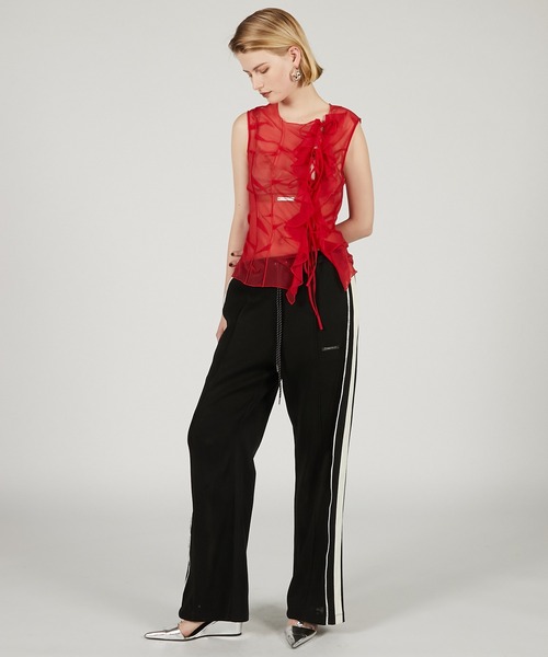 PRANK PROJECT(プランクプロジェクト)の「メッシュコンビラインパンツ / Mesh Combi Line Pants(その他パンツ・レディース・ブラック/イエロー/ホワイト・36/38)」の6枚目の写真