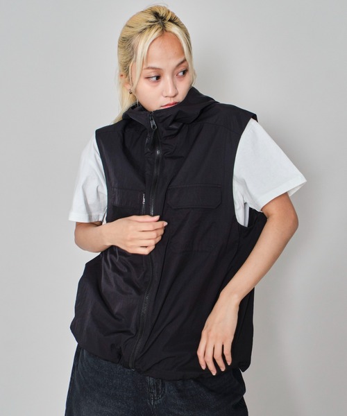 WEGO/【25年春夏新作】フードナイロンベスト（ベスト）｜WEGO