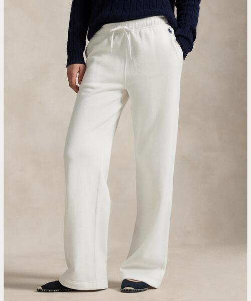 ローレン ラルフ ローレン LAUREN RALPH LAUREN ストレッチ コットン キャンバス ワイドレッグ パンツ （100ホワイト） ローレン ラルフ ローレン LAUREN RALPH LAUREN ストレッチ