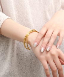 LINFA　 | 【アレルギー対応】サージカルステンレス　オープンカーブバングル(バングル/リストバンド)