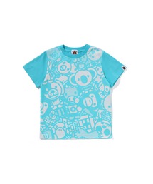 APE アベイシングエイプ Tシャツ 総柄 ブルー M 0838 A BATHING APE｜アベイシングエイプのTシャツ/カットソー