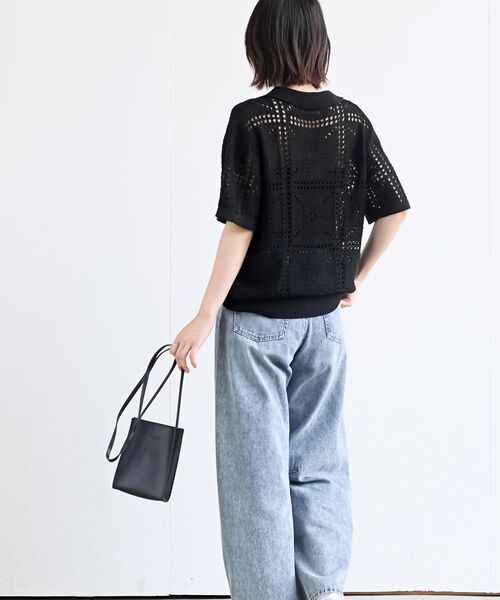 purerosa93ページ♡⃜ 透かし編みスキッパーニットプルオーバー（ニット/セーター
