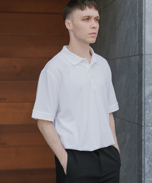ROOPTOKYO(ループトウキョウ)の「Edwards/エドワーズ SOFT TOUCH PIQUE POLO 半袖 ポロシャツ(ポロシャツ・メンズ・ダークグレー/ホワイト/グリーン/ブラック/ヘザーグレー・L/XL)」の2枚目の写真