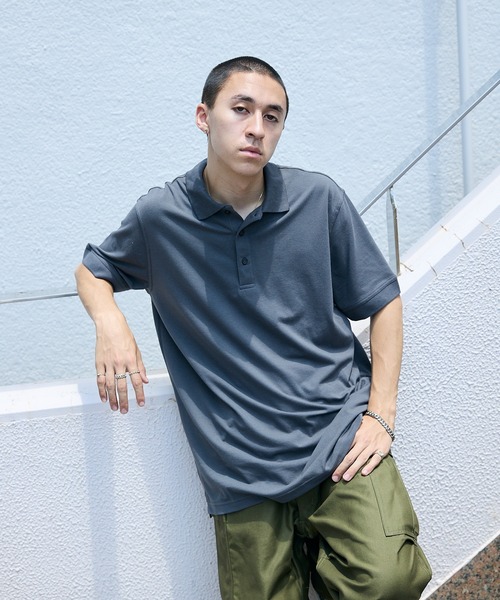 ROOPTOKYO(ループトウキョウ)の「Edwards/エドワーズ SOFT TOUCH PIQUE POLO 半袖 ポロシャツ(ポロシャツ・メンズ・ダークグレー/ホワイト/グリーン/ブラック/ヘザーグレー・L/XL)」の19枚目の写真
