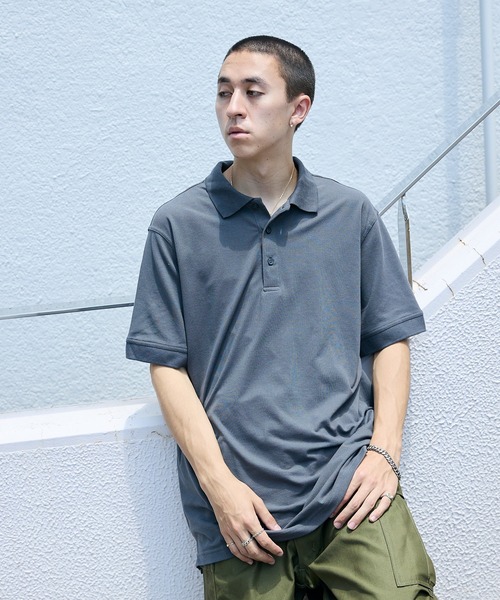 ROOPTOKYO(ループトウキョウ)の「Edwards/エドワーズ SOFT TOUCH PIQUE POLO 半袖 ポロシャツ(ポロシャツ・メンズ・ダークグレー/ホワイト/グリーン/ブラック/ヘザーグレー・L/XL)」の20枚目の写真