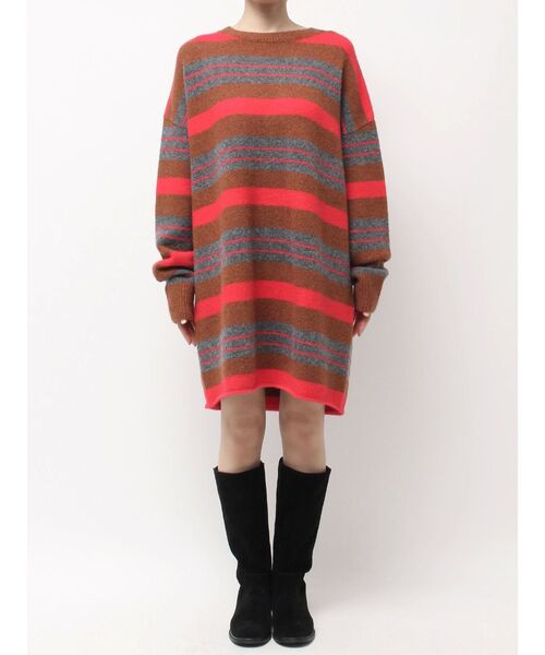 Ungrid（アングリッド）の「マルチボーダールーズニット（ニット/セーター・レディース・レッド/ブルー・FREE）」の18枚目の写真