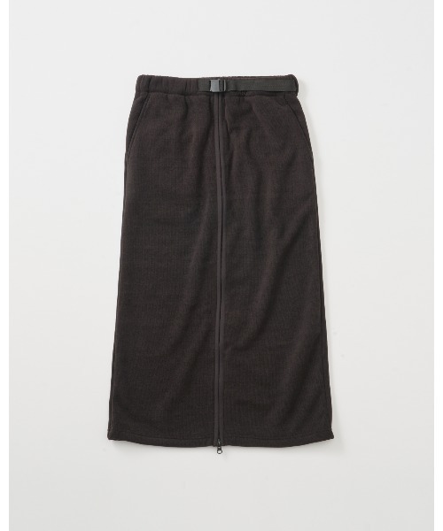 THOUSAND MILE(サウザンドマイル)の「【THOUSAND MILE】KNIT FLEECE FRONT ZIP SKIRT/ニットフリースフロントジップスカート(スカート・レディース・チャコールグレー/ブラック/ライトベージュ/ボルドー/オフホワイト・FREE)」の12枚目の写真