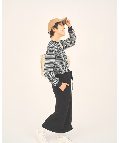 THOUSAND MILE(サウザンドマイル)の「【THOUSAND MILE】KNIT FLEECE FRONT ZIP SKIRT/ニットフリースフロントジップスカート(スカート・レディース・チャコールグレー/ブラック/ライトベージュ/ボルドー/オフホワイト・FREE)」の6枚目の写真